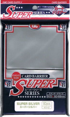 KMC SLEEVE SUPER SILVER (80 SLEEVES/PACK) - STANDARD SIZE