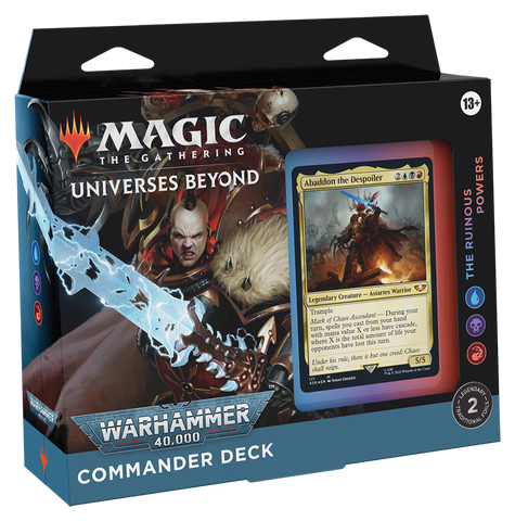 MTG Universes Beyond: Warhammer 40,000 Commander Deck Regular Edition-The Ruinous Powers (Release Date 7 Oct 2022)