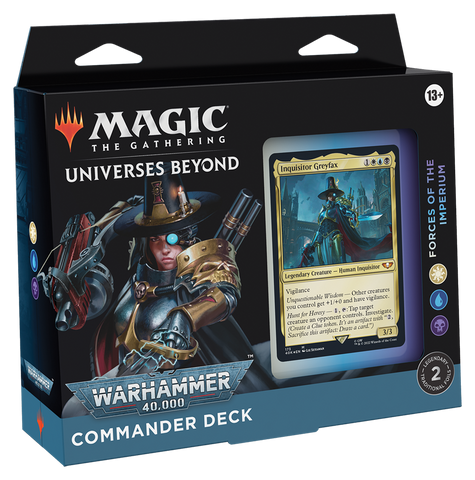 MTG Universes Beyond: Warhammer 40,000 Commander Deck Regular Edition-Forces of the Imperium (Release Date 7 Oct 2022)
