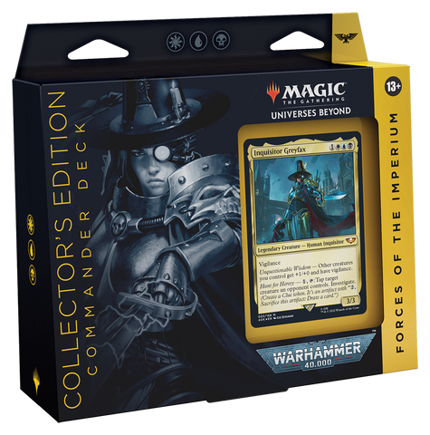 MTG Universes Beyond: Warhammer 40,000 Commander Deck Collector’s Edition-Forces of the Imperium (Release Date 7 Oct 2022)