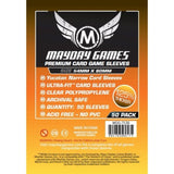 Mayday Clear Premium Yucatan Narrow Card Game Sleeves (Pack of 50) - 54 MM X 80 MM