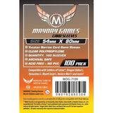 Mayday Yucatan Narrow Card Game Sleeves (Pack of 100) - 54 MM X 80 MM