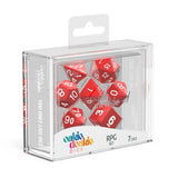 Oakie Doakie Dados RPG Set Sólido - Rojo (7)