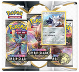 POKÉMON TCG Sword and Shield- Rebel Clash Three Booster Blister