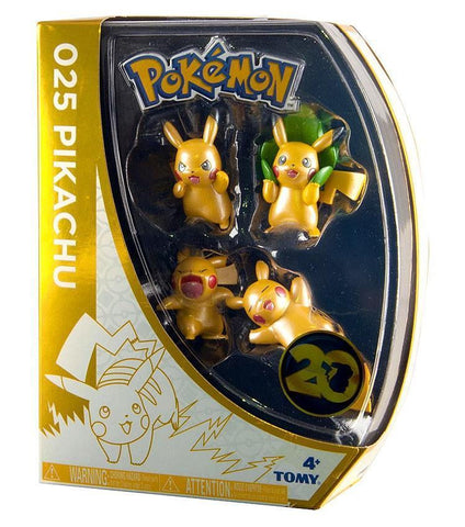 Pokemon 20th Anniversary Pikachu 4 Pack Assortment