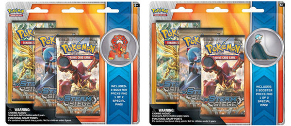 Pokemon TCG XY Steam Siege Volcanion or Shiny Mega Gardevoir 3-Pack Pi –  The Games Corner