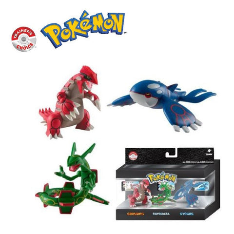 Pokemon Trainer's Choice 4" Figure 3 Pack-Groudon, Kyogre and Rayquaza