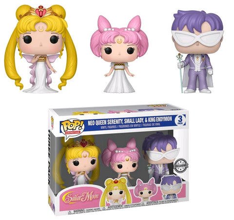 Sailor Moon - Neo Queen Serenity, Small Lady & King Endymion 3-Pack US Exclusive Pop! Vinyl