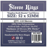 Sleeve Kings Board Game Sleeves Kingdom Death Monster (52mm x 52mm) (110 Sleeves Per Pack)