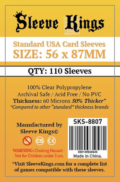Sleeve Kings Board Game Sleeves Standard USA (56mm x 87mm) (110 Sleeve –  The Games Corner