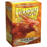 Sleeves - Dragon Shield - Box 100 - Clear Red MATTE
