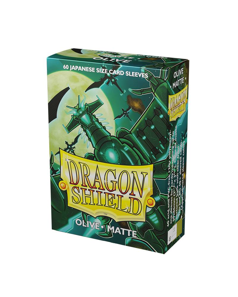 Sleeves - Dragon Shield Japanese - Box 60 - Olive Matte – The Games Corner