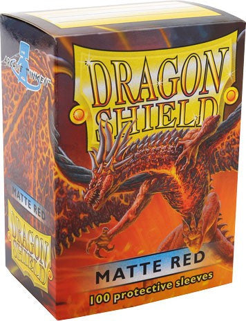 Sleeves - Dragon Shield - Box 100 - Red MATTE - The Games Corner
