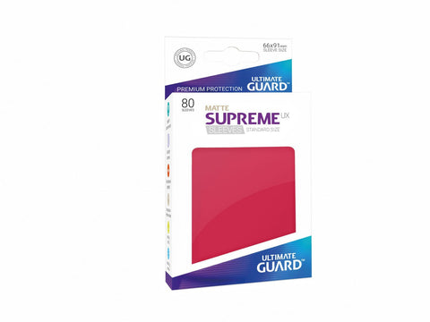 Ultimate Guard Supreme UX Sleeves Standard Size Matte Red (80)