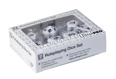 ULTRA PRO - GAMING ACCESSORIES - Roleplaying Dice Set, White