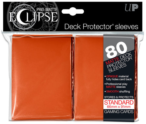 ULTRA PRO - DECK PROTECTOR STANDARD Sleeves- 80ct Pro-Matte (Non Glare) - Eclipse Orange