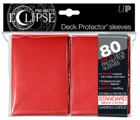 ULTRA PRO - DECK PROTECTOR STANDARD Sleeves - 80ct Pro-Matte (Non Glare) - Eclipse Red