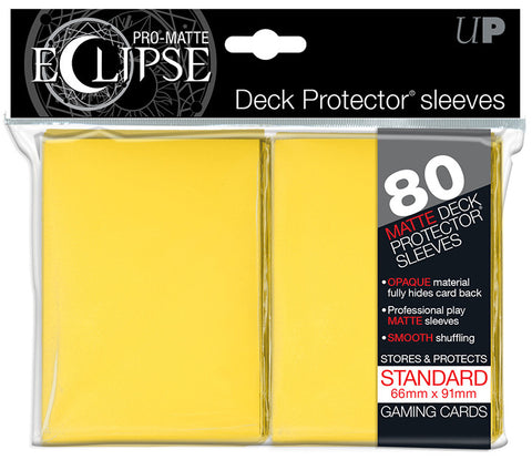 ULTRA PRO - DECK PROTECTOR STANDARD Sleeves- 80ct Pro-Matte (Non Glare) - Eclipse Yellow