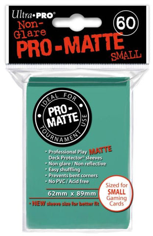 ULTRA PRO Deck Protectors- Non-Glare Pro-Matte Small Size Sleeves Aqua