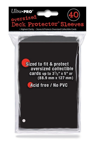 ULTRA PRO Black Oversized Deck Protectors 40ct