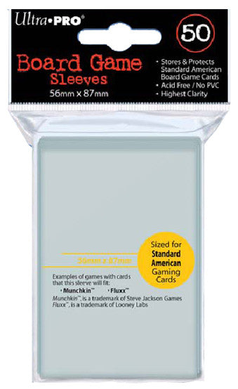 ULTRA PRO Card Sleeves - Board Game Standard American 56mm x 87mm The Games Corner ULTRA PRO Card Sleeves - Board Game Standard American 56mm x 87mm The Games Corner