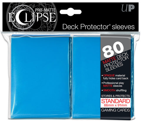 ULTRA PRO Deck Protectors Standard -80ct Pro-Matte (Non Glare)- Eclipse Light Blue