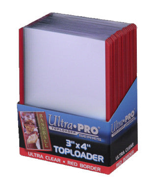ULTRA PRO Top Loader - 3 x 4 Red Border