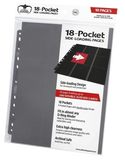 Ultimate Guard 18-Pocket Pages Side-Loading Grey (10 Pages)