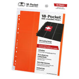 Ultimate Guard 18-Pocket Pages Side-Loading Orange (10 Pages)