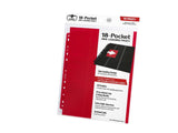 Ultimate Guard 18-Pocket Pages (10 Pages) Side-Loading Red