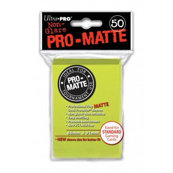 Ultra Pro Pro-Matte Deck Protector Bright Yellow  50ct