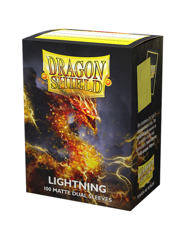 Sleeves - Dragon Shield - Box 100 - Standard Size Dual Matte Lightning Yellow Ailia
